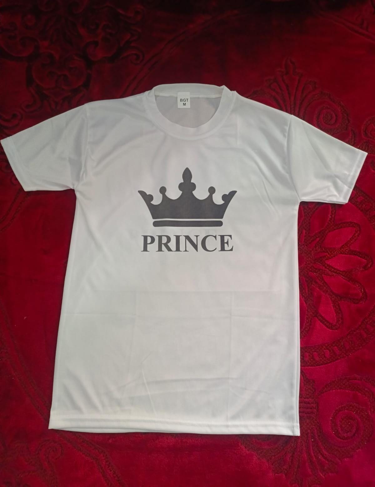 Stylish White T-Shirt with Cute Design – Best Quality T-Shirts For Boys | T-Shirt For Men | Printed T-Shirts - Prince T-Shirts  | Prince Design T-Shirt - Large