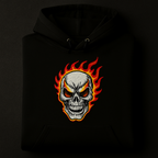New Summer Collection Full Black Hoodie with Ghost Skull Print for Men and Boys – Comfortable, Trendy