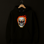 New Summer Collection Full Black Hoodie with Ghost Skull Print for Men and Boys – Comfortable, Trendy