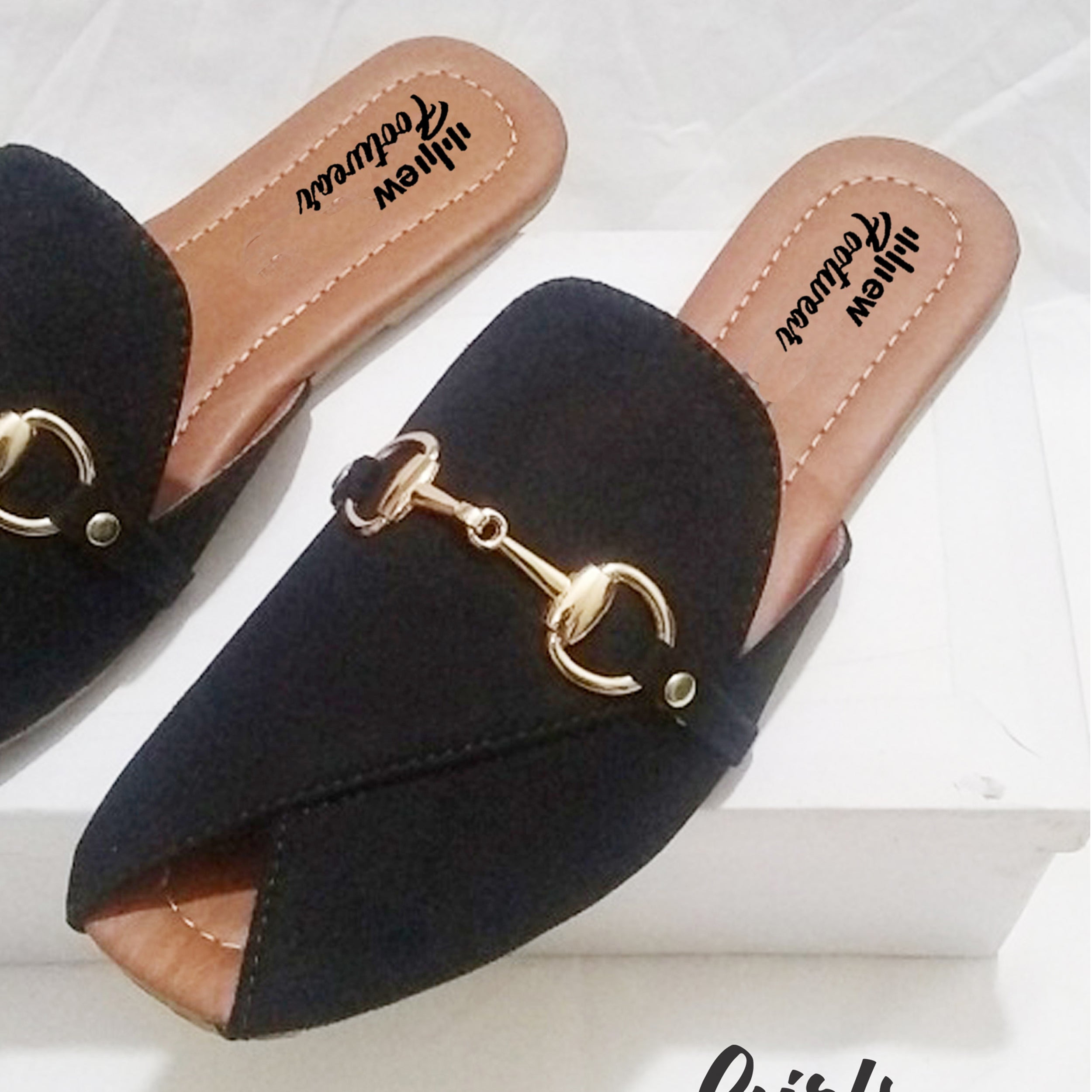 Flat Slippers for Women & Girls – Genuine Leather Peshawri Kheri Style 36/Black