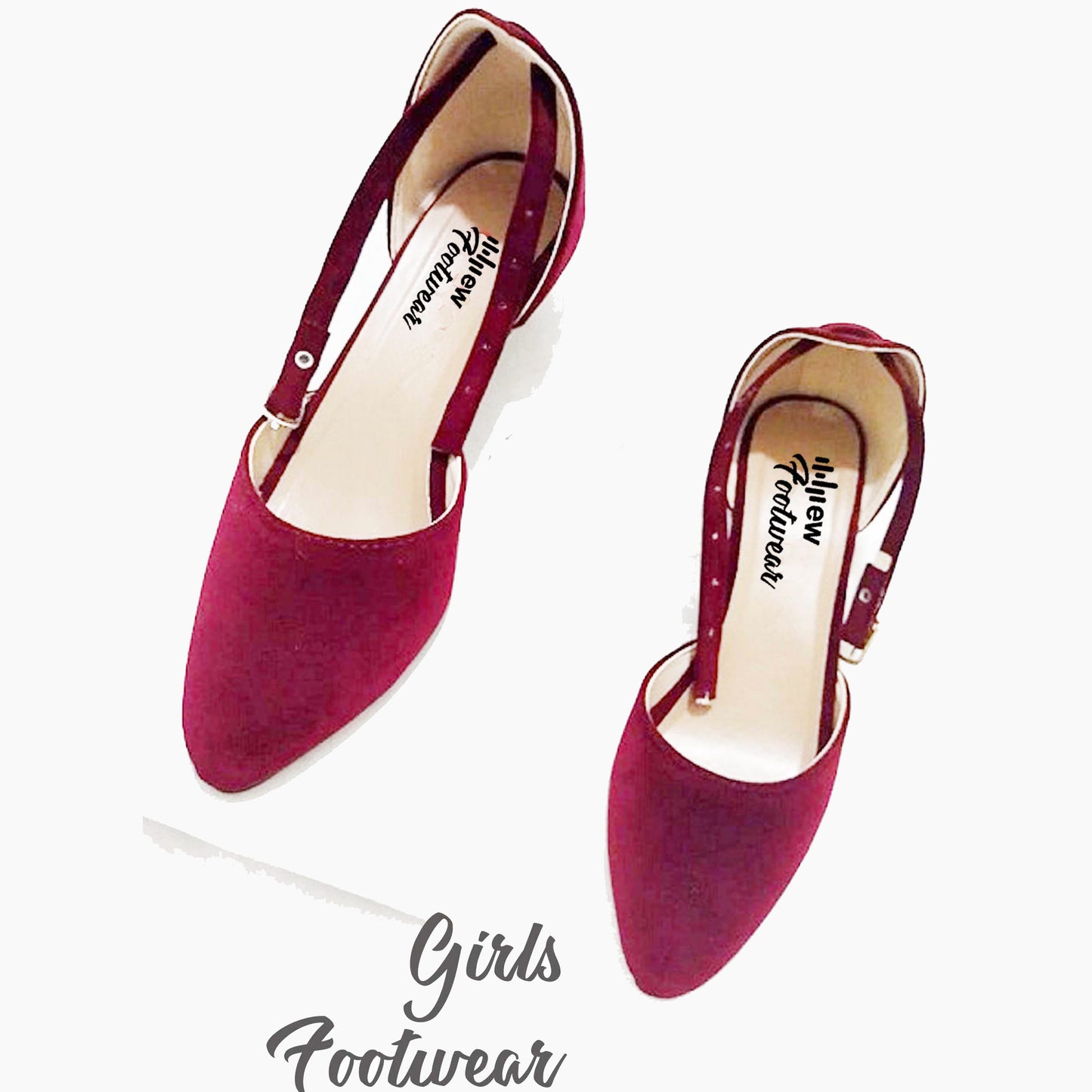 Stylish Velvet Heel Pump Shoes for Ladies – 2 Inch Elegant Party Wear Heels 36/Maroon