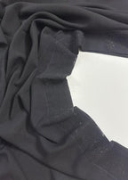Premium Black Chiffon Dupatta with One Side Stone Work – Elegant Formal Wear for Women – Soft & Lightweight Fabric