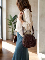 Marble Gloss Mini Crossbody Handbag Blue