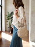 Marble Gloss Mini Crossbody Handbag Blue