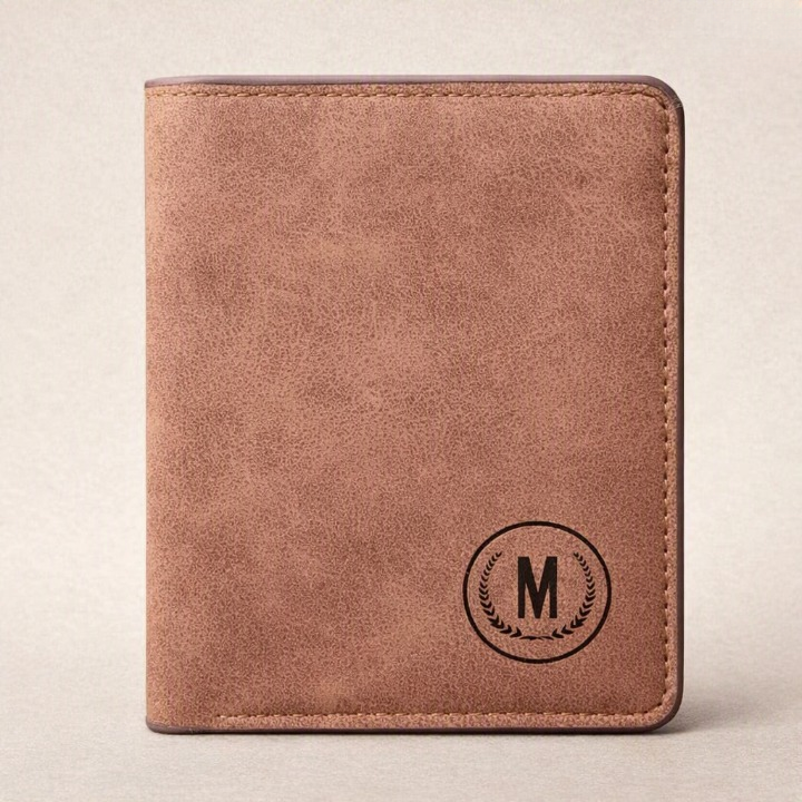 M Men's Premium Leather Wallet – Slim Bifold Card Holder & Cash Wallet | Deal Offer