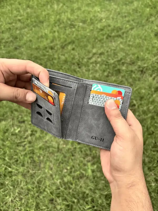 M Men's Premium Leather Wallet – Slim Bifold Card Holder & Cash Wallet | Deal Offer