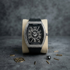 Denvosi Luxury Diamond Studded Strap Men’s Watch Elegant Durable Stylish Premium Choice For Parties Daily Wear And Special Occasions