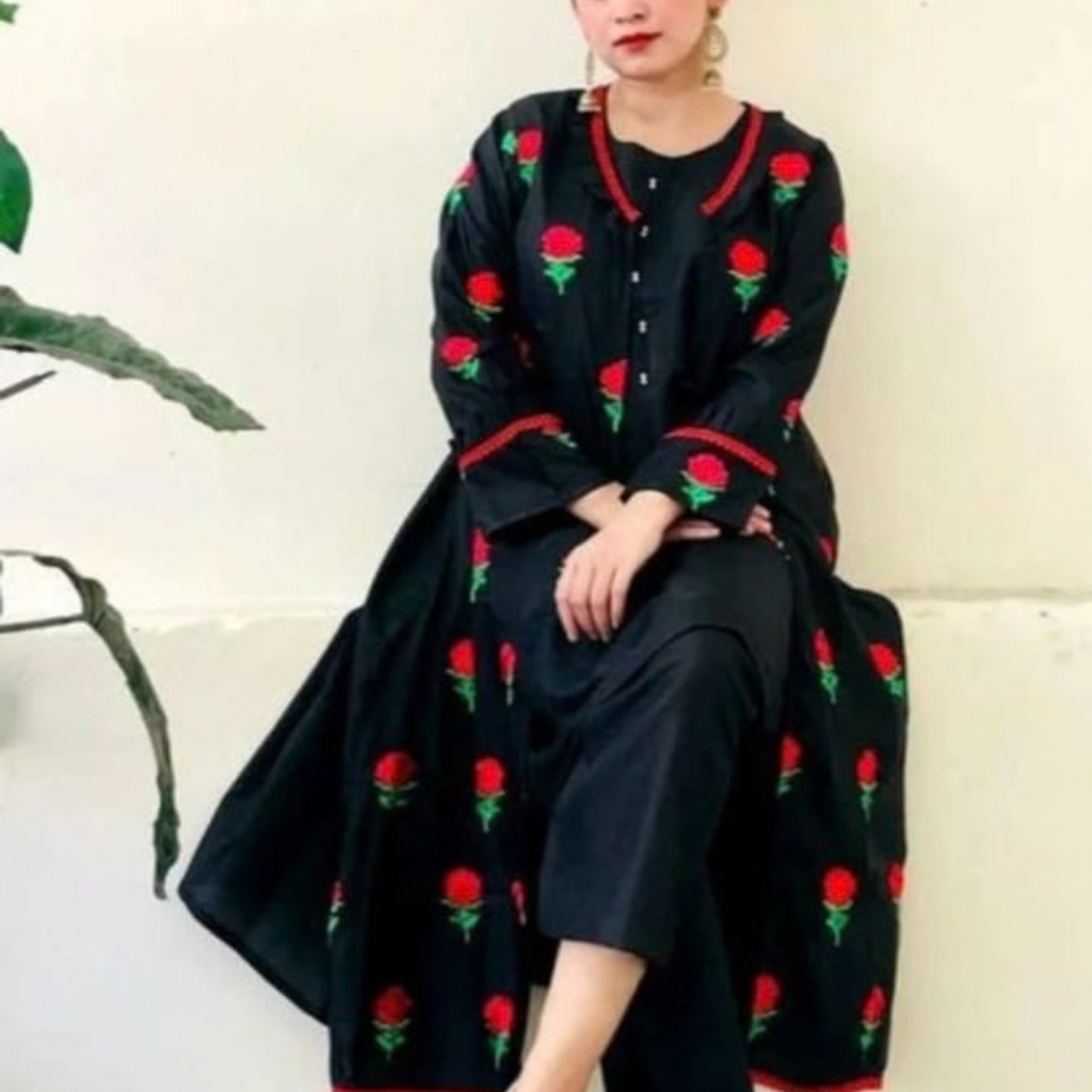 Silk Fancy Gown 3pc - Large