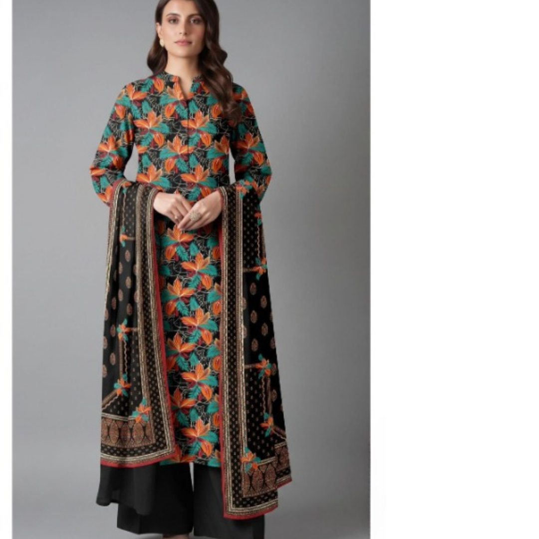 Bareezé Digital Classic 3-Piece Lawn Unstitched Suit